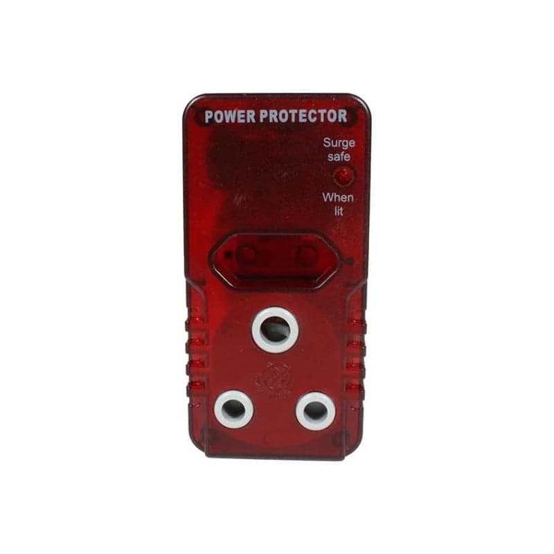 An Ellies surge protection plug next to a Hisense TV power cord