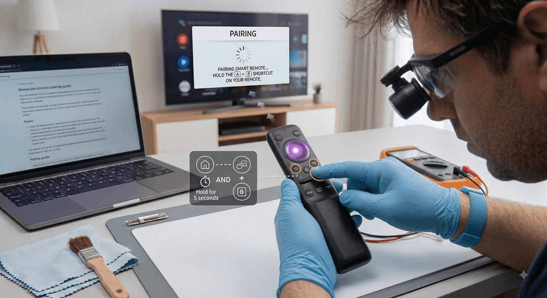 Pairing a Smart TV Remote via Physical Button Shortcuts