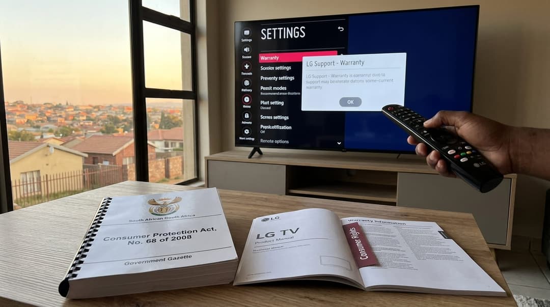 South African Consumer Protection Act Document and LG TV