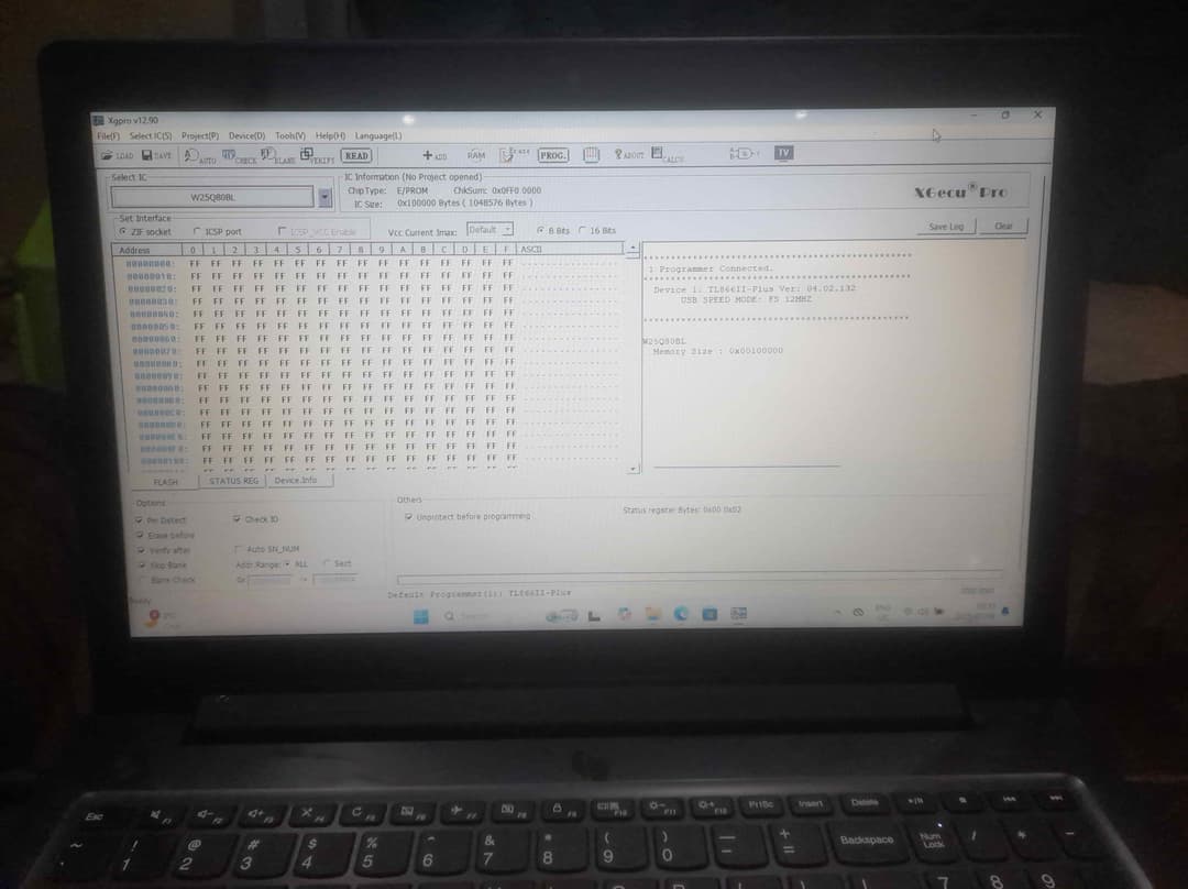 Hexadecimally coded data
