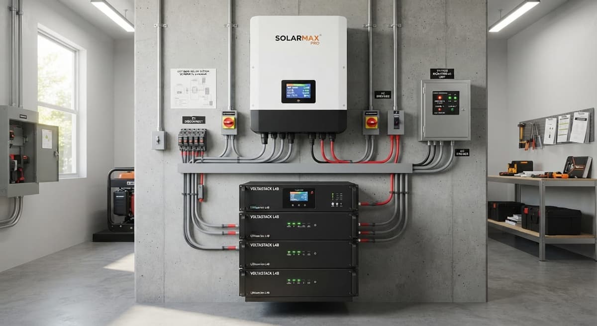 Advanced off-grid solar inverter and lithium battery storage system